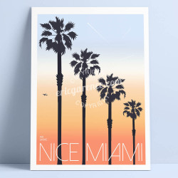 Affiche ''Nice ou Miami?''