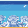 Affiche ''La Plage, Côte d'Azur''