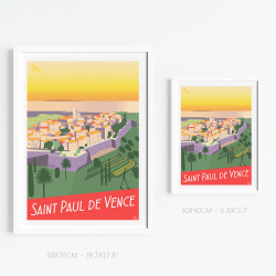 Affiche ''Saint-Paul-de-Vence, Le village''
