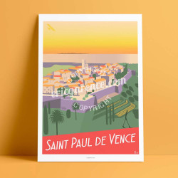 Affiche ''Saint-Paul-de-Vence, Le village''