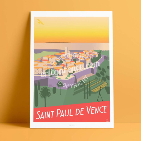 Affiche ''Saint-Paul-de-Vence, Le village''
