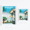 Affiche ''Beaulieu-sur-Mer, Le kiosque à Musique de la place Marinoni''
