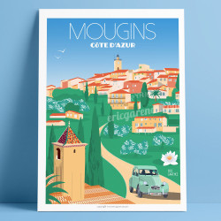 Affiche ''Mougins, Le matin''