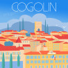Affiche de "Cogolin" by Eric Garence, artiste français, illustrateur, pop, retro