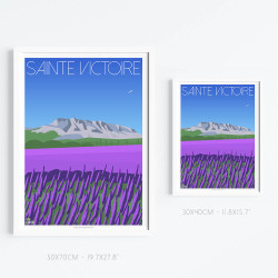 Affiche ''Aix-en-Provence, la Sainte Victoire''