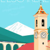 Affiche de "L'Escarene" by Eric Garence, artiste français, illustrateur, pop, retro