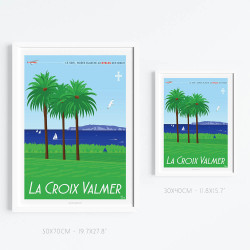 Affiche ''Palmiers et vignes à la Croix-Valmer''