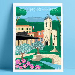 Affiche ''Roquefort-les-Pins''