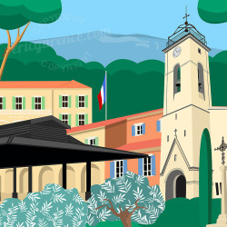 Poster ''Roquefort-les-Pins''