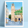Affiche ''Dieulefit, Le beffroi à l'heure du Picodon''