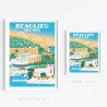 Affiche ''A Lovely day in Beaulieu-sur-Mer''