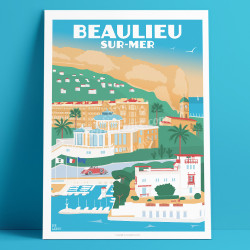 Affiche ''A Lovely day in Beaulieu-sur-Mer''