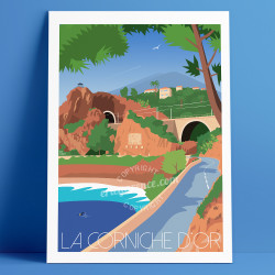 Affiche ''Théoule-sur-mer, La corniche d’or''