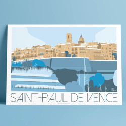 Affiche ''Saint-Paul-de-Vence en Hiver''