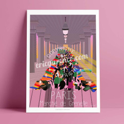 Affiche ''Paris - Marché Grenelles''