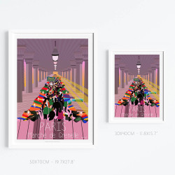 Affiche ''Paris - Marché Grenelles''