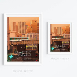 Affiche ''Paris - Métro aérien''