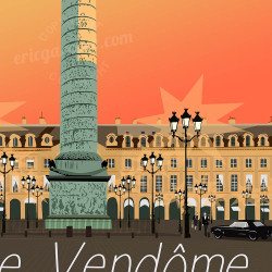 Affiche ''Paris - Place Vendôme''