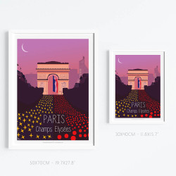 Affiche ''Paris - Champs Elysées''