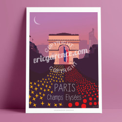 Affiche ''Paris - Champs Elysées''
