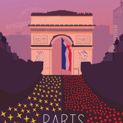 Affiche ''Paris - Champs Elysées''