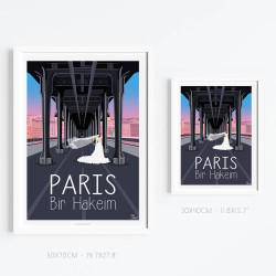 Affiche ''Paris - Bir-Hakeim'