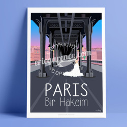 Affiche ''Paris - Bir-Hakeim'