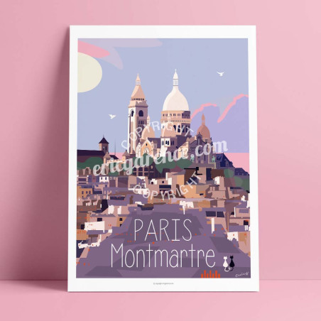 Affiche ''Paris - Montmartre'