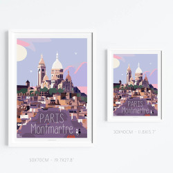 Affiche ''Paris - Montmartre'