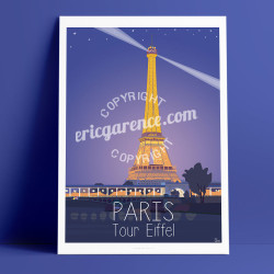 Affiche ''Paris - Tour Eiffel"