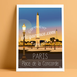 Affiche ''Paris - Place de la Concorde"