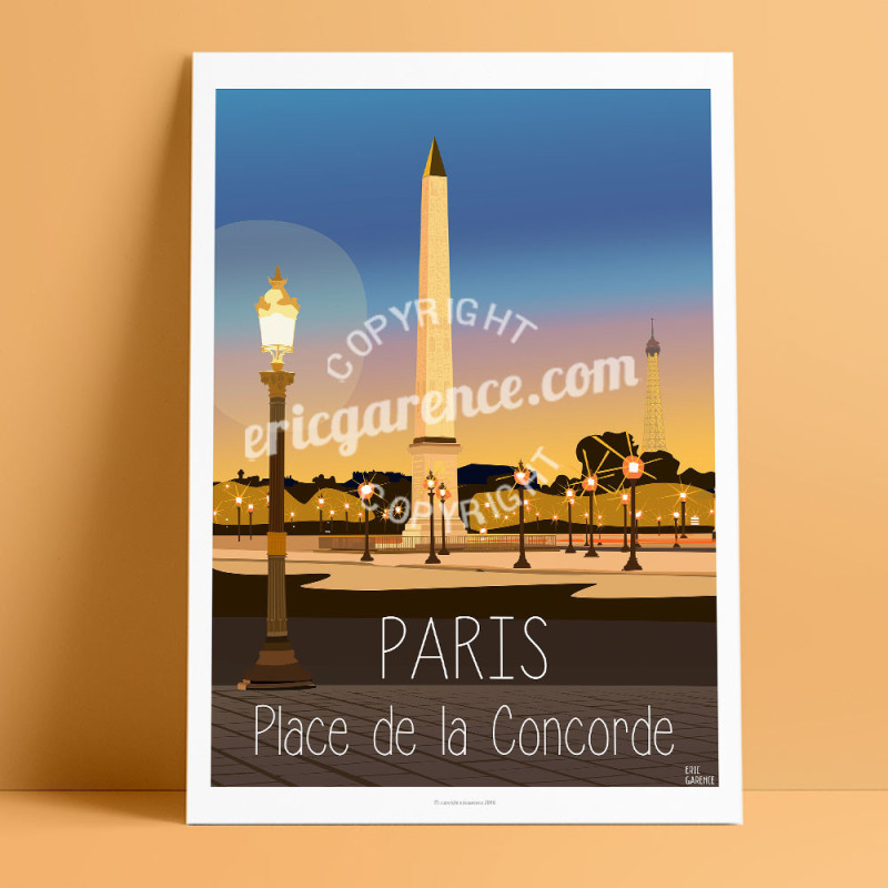 Affiche ''Paris - Place de la Concorde" Affiche ''Paris - Place de la Concorde"