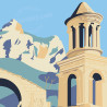 Affiche de "Saint-Rémy-de-Provence, Glanum" by Eric Garence, artiste français, illustrateur, pop, retro