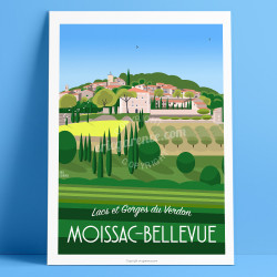 Affiche ''Moissac-Bellevue - Haut-Var''