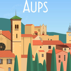 Affiche ''Aups, Village de la Truffe - Haut-Var''