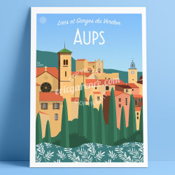 Affiche ''Aups, Village de la Truffe - Haut-Var''