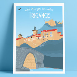 Affiche ''Trigance - Haut-Var''