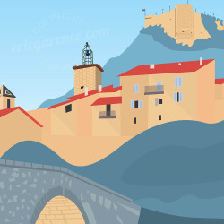Affiche ''Trigance - Haut-Var''