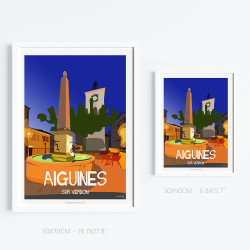 Affiche ''Aiguines, La Fontaine - Haut-Var''