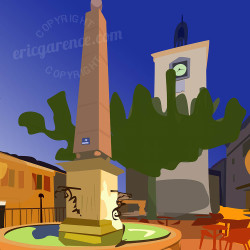 Affiche ''Aiguines, La Fontaine - Haut-Var''