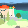 Affiche ''Aiguines, Le Château - Haut-Var''