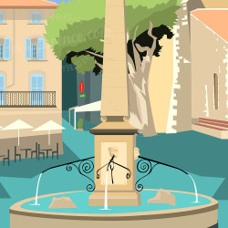 Affiche ''Aups, Bienvenue - Haut-Var''