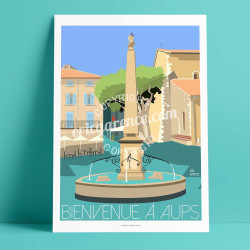 Affiche ''Aups, Bienvenue - Haut-Var''