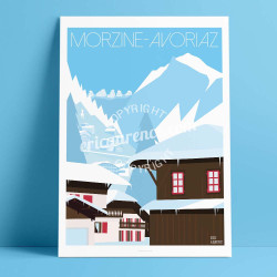 Affiche ''Morzine - Le Dahu''