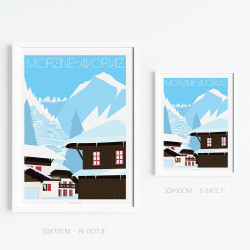 Affiche ''Morzine - Le Dahu''