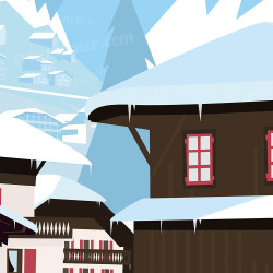 Affiche ''Morzine - Le Dahu''
