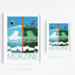 Affiche ''Morzine - Eté/Hiver''