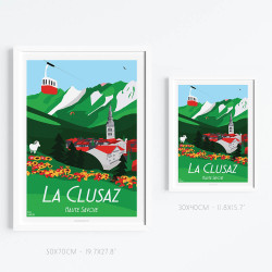 Affiche ''La Clusaz en été''