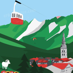 Affiche ''La Clusaz en été''