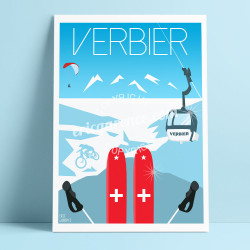 Affiche ''Verbier - Suisse''